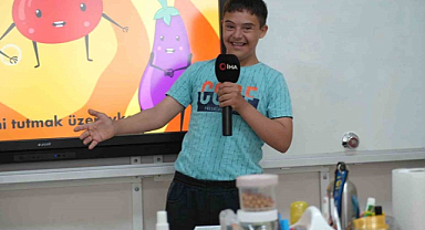 Kilis'te özel ihtiyaçlı öğrencilerden fide dikimi