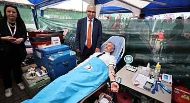 Şahinbey'deki kan bağışı kampanyasına yoğun katılım