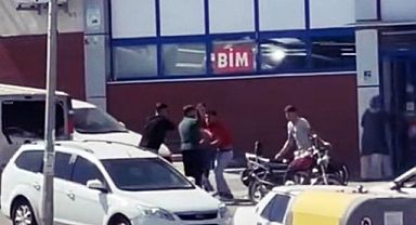 Gaziantep'te market zinciri çalışanlarıyla müşterileri arasında arbede