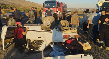 Şanlıurfa'da otomobilin devrildiği kazada 5 kişi yaralandı