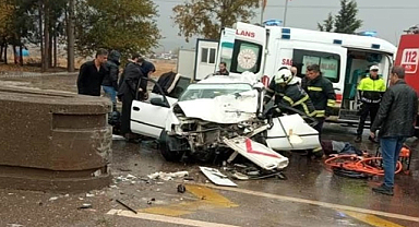 Nurdağı'ndaki trafik kazasında 1 ölü ve 3 yaralı